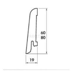 Плинтус шпонированный Дуб Рустик Термо 2200 х 80 х 19 