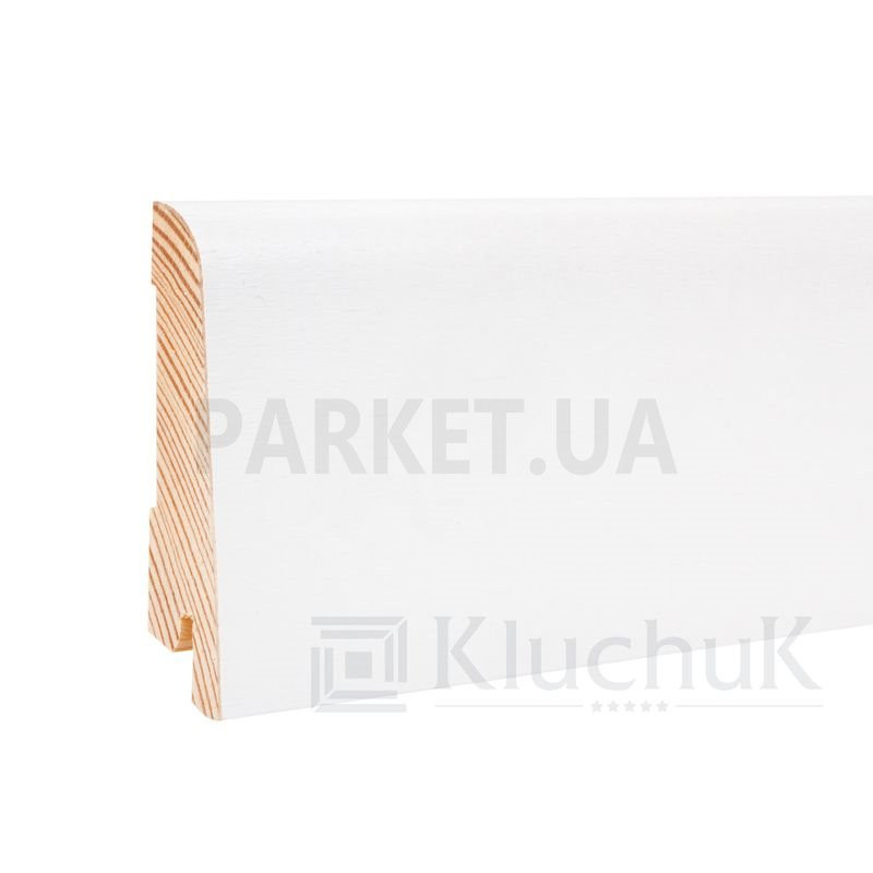 Плинтус шпонированный WHITE PLINTH Евро 2200Х60Х19