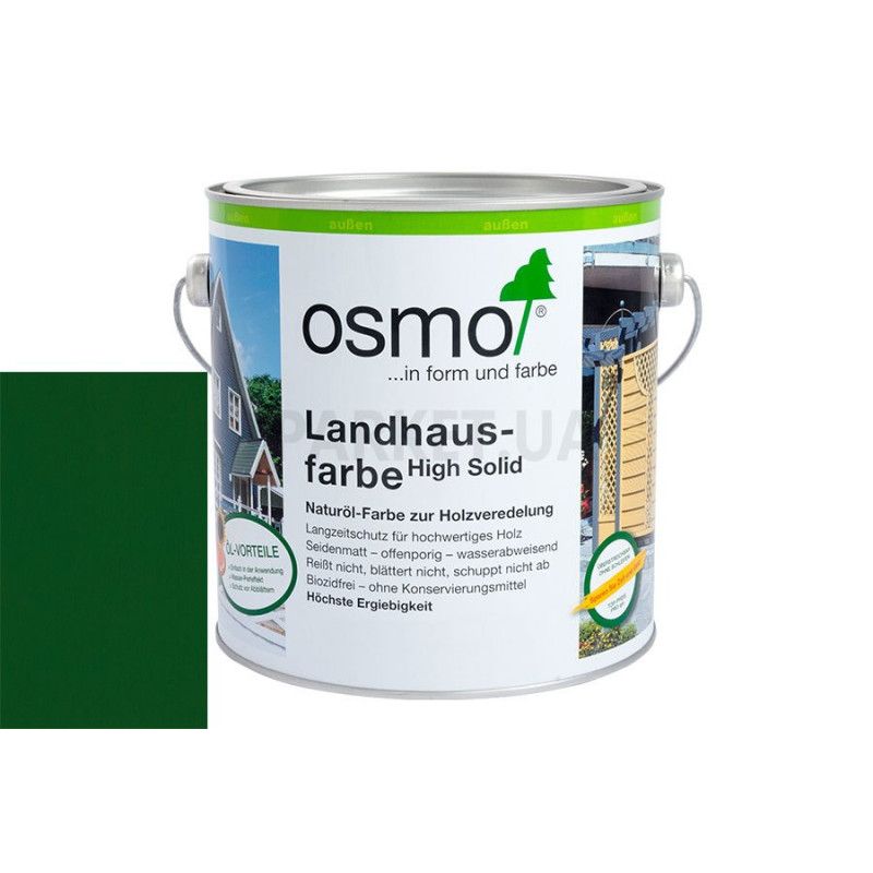Непрозрачная краска Landhausfarbe темно-зеленая