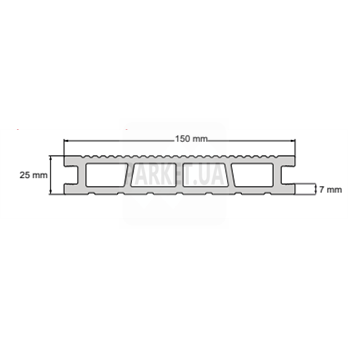 Терасна дошка BD107 Дикій тік  Bergdeck