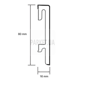 Плинтус  Bravo 80 BR8148 Mint  Oak 2400X80X16мм