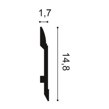 Плинтус дюрополимерный SX 104 2000 х 17 х 148 мм