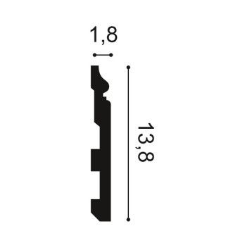 Плінтус дюрополімерний SX 118 2000 х 18 х 138 мм