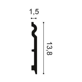 Плінтус дюрополімерний SX 138 2000 х 15 х 138 мм