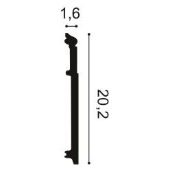 Плинтус дюрополимерный SX 156 2000 х 16 х 202 мм