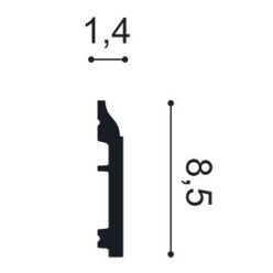 Плинтус дюрополимерный SX 172 2000 х 14 х 85 мм